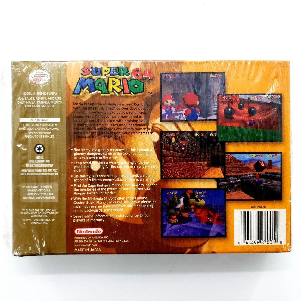 Super Mario 64 (Nintendo 64, 1999) Authentic Complete Tested & Works